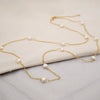 Wholesale Jewelry Retro Style Freshwater Pearl Titanium Steel Cross Chain Necklace For Women