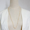 Wholesale Jewelry Retro Style Freshwater Pearl Titanium Steel Cross Chain Necklace For Women