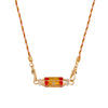 Wholesale Jewelry Retro Style Geometric Copper Cotton Rope Pendant Necklace With Evil Eye Charm