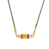 Wholesale Jewelry Retro Style Geometric Copper Cotton Rope Pendant Necklace With Evil Eye Charm