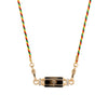Wholesale Jewelry Retro Style Geometric Copper Cotton Rope Pendant Necklace With Evil Eye Charm