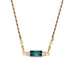 Wholesale Jewelry Retro Style Geometric Copper Cotton Rope Pendant Necklace With Evil Eye Charm