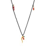 Wholesale Jewelry Retro Style Geometric Copper Cotton Rope Pendant Necklace With Evil Eye Charm