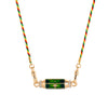 Wholesale Jewelry Retro Style Geometric Copper Cotton Rope Pendant Necklace With Evil Eye Charm