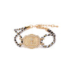 Wholesale Jewelry Retro Style Geometric Copper Cotton Rope Pendant Necklace With Evil Eye Charm