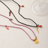 Wholesale Jewelry Retro Style Geometric Copper Cotton Rope Pendant Necklace With Evil Eye Charm