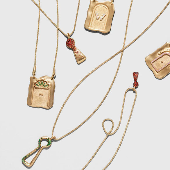 Wholesale Jewelry Retro Style Geometric Copper Goldplated Tarot Card Opening And Closing Butterfly Rebirth Door Pendant Necklace