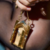 Wholesale Jewelry Retro Style Geometric Copper Goldplated Tarot Card Opening And Closing Butterfly Rebirth Door Pendant Necklace