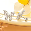 Wholesale Jewelry Retro Style Geometric Copper Inlaid Zircon Titanium Steel Piercing Jewelry For Women