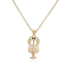 Wholesale Jewelry Retro Style Geometric Copper Real Gold Plated Lobster Pendant Necklace For Women