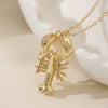 Wholesale Jewelry Retro Style Geometric Copper Real Gold Plated Lobster Pendant Necklace For Women