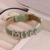 Wholesale Jewelry Retro Style Geometric Leather Strap Copper Electroplated Bracelet With Letters Love Pattern