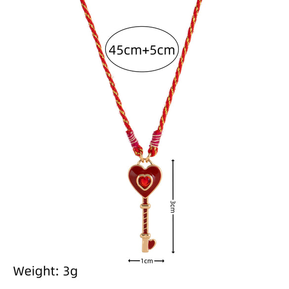 Wholesale Jewelry Retro Style Geometric Love Heart Lip Titanium Steel Pendant Gold Plated Ochain Clavicle Chain