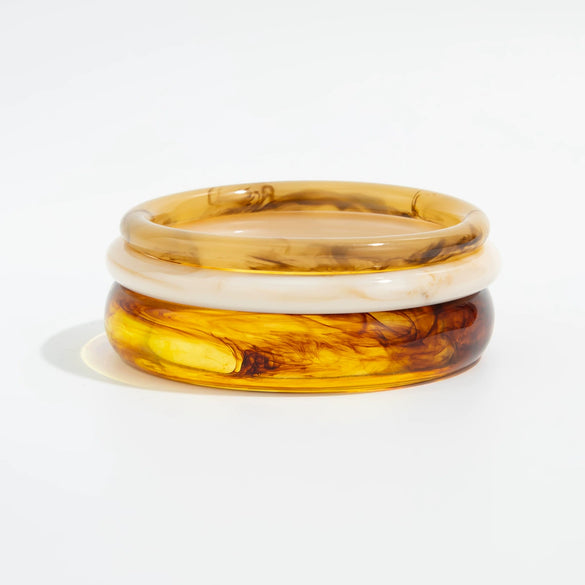 Wholesale Jewelry Retro Style Geometric Resin Handmade Halo Gradient Bracelet For Women