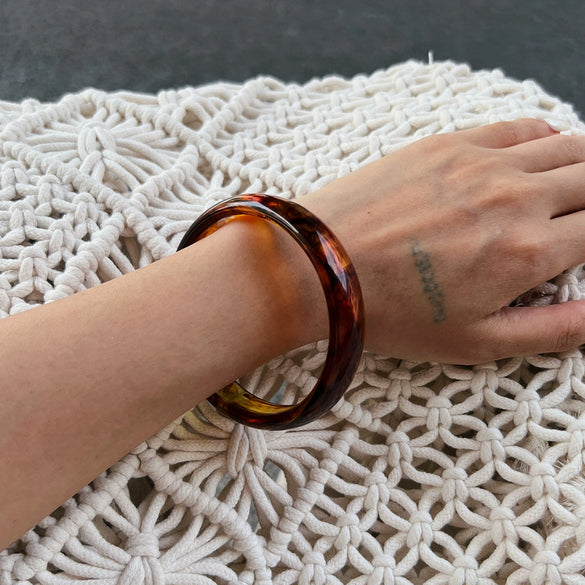 Wholesale Jewelry Retro Style Geometric Resin Handmade Halo Gradient Bracelet For Women