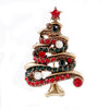 Wholesale Jewelry Retro Style Geometric Rhinestone Christmas Brooch