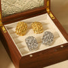 Wholesale Jewelry Retro Style Geometric Stainless Steel Electroplated Earrings For Women