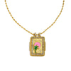 Wholesale Jewelry Retro Style Geometric Stainless Steel 18K Gold Plated Necklace