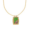 Wholesale Jewelry Retro Style Geometric Stainless Steel 18K Gold Plated Necklace