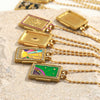 Wholesale Jewelry Retro Style Geometric Stainless Steel 18K Gold Plated Necklace