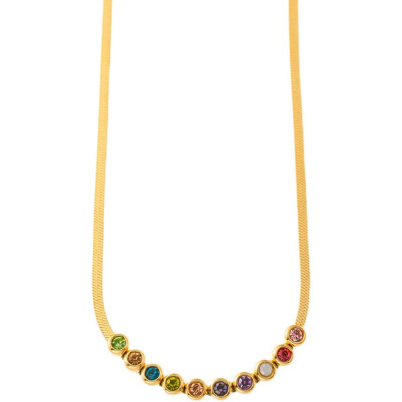 Wholesale Jewelry Retro Style Geometric Titanium Steel Chain Clavicle Necklace With Electroplating