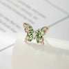 Wholesale Jewelry Retro Style Geometric Titanium Steel Zircon Butterfly Screw Piercing Jewelry For Women