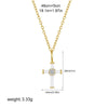Wholesale Jewelry Retro Style Geometric Ushaped Stainless Steel And Copper Dripping Oil Inlaid Zircon Cross Necklace