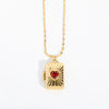 Wholesale Jewelry Retro Style Heart Shape Copper Electroplated Pendant Necklace For Women