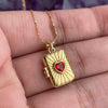 Wholesale Jewelry Retro Style Heart Shape Copper Electroplated Pendant Necklace For Women