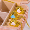 Wholesale Jewelry Retro Style Heart Shape Copper Pendant Ochain Necklace With Electroplating
