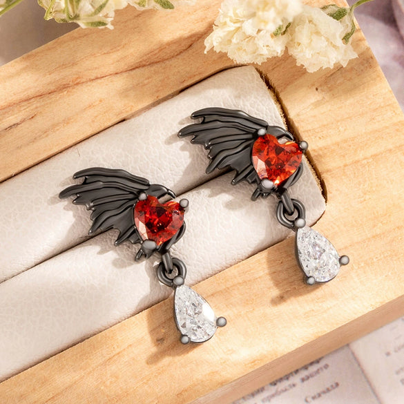 Wholesale Jewelry Retro Style Heart Shape Titanium Steel Zirconia Jewelry For Women