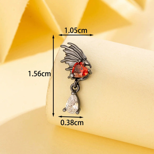 Wholesale Jewelry Retro Style Heart Shape Titanium Steel Zirconia Jewelry For Women