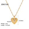 Wholesale Jewelry Retro Style Heart Titanium Steel Stainless Steel Geometric Electroplated Necklace For Women