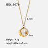 Wholesale Jewelry Retro Style Heart Titanium Steel Stainless Steel Geometric Electroplated Necklace For Women