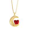 Wholesale Jewelry Retro Style Heartshaped Copper Pendant Necklace With Electroplating For Women