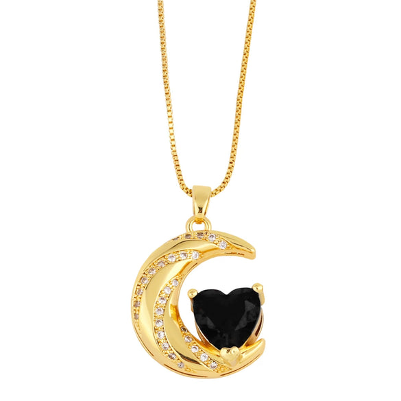 Wholesale Jewelry Retro Style Heartshaped Copper Pendant Necklace With Electroplating For Women