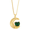 Wholesale Jewelry Retro Style Heartshaped Copper Pendant Necklace With Electroplating For Women