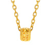 Wholesale Jewelry Retro Style Hollow Small Bead Pendant Alloy 24K Golden Plated Geometric Love Pendant