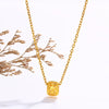 Wholesale Jewelry Retro Style Hollow Small Bead Pendant Alloy 24K Golden Plated Geometric Love Pendant