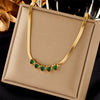 Wholesale Jewelry Retro Style Love Snake Bone Chain Titanium Steel Electroplated Necklace