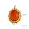 Wholesale Jewelry Retro Style Oval Natural Stone Inlaid Stainless Steel Electroplated Earrings Pendant