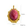 Wholesale Jewelry Retro Style Oval Natural Stone Inlaid Stainless Steel Electroplated Earrings Pendant