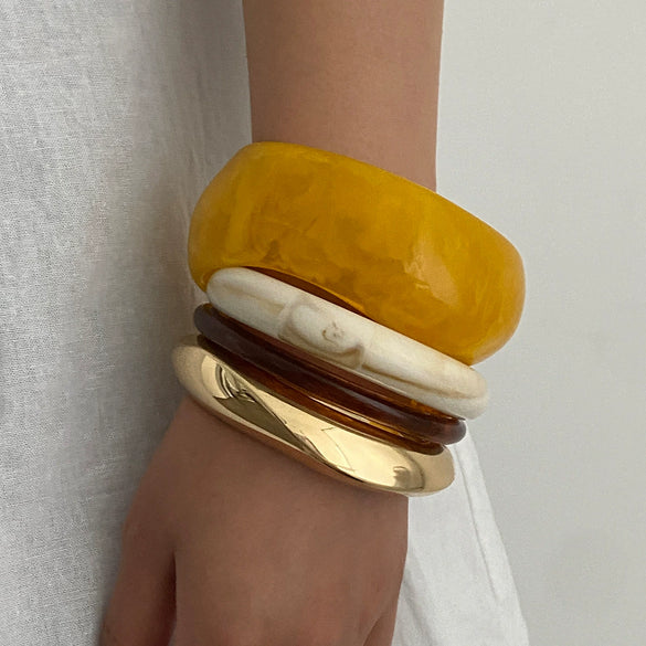 Wholesale Jewelry Retro Style Resin Geometric Handmade Bracelet