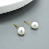 Wholesale Jewelry Retro Style Round 925 Silver And Pearl Earrings With Drop Shape And Electroplating
