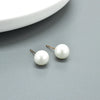 Wholesale Jewelry Retro Style Round 925 Silver And Pearl Earrings With Drop Shape And Electroplating