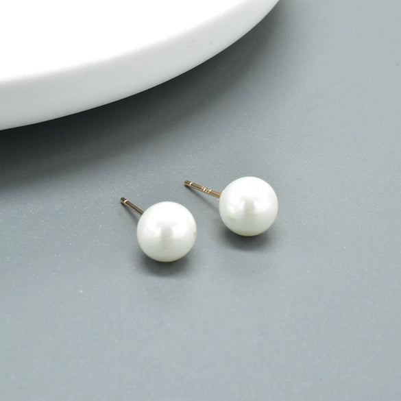 Wholesale Jewelry Retro Style Round 925 Silver And Pearl Earrings With Drop Shape And Electroplating