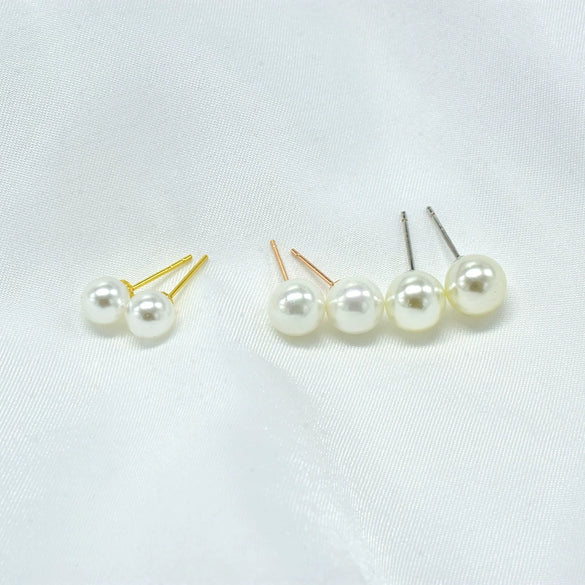 Wholesale Jewelry Retro Style Round 925 Silver And Pearl Earrings With Drop Shape And Electroplating