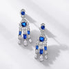 Wholesale Jewelry Retro Style S925 Silver Geometric High Carbon Diamond Earrings For Women