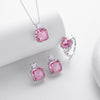 Wholesale Jewelry Retro Style Square 925 Sterling Silver Geometric Electroplated Jewelry Set For Women