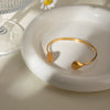 Wholesale Jewelry Retro Style Stainless Steel Scallop Opening Bracelet Electroplated